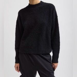 NWT Tibi Serviette Easy Crewneck Pullover, black S